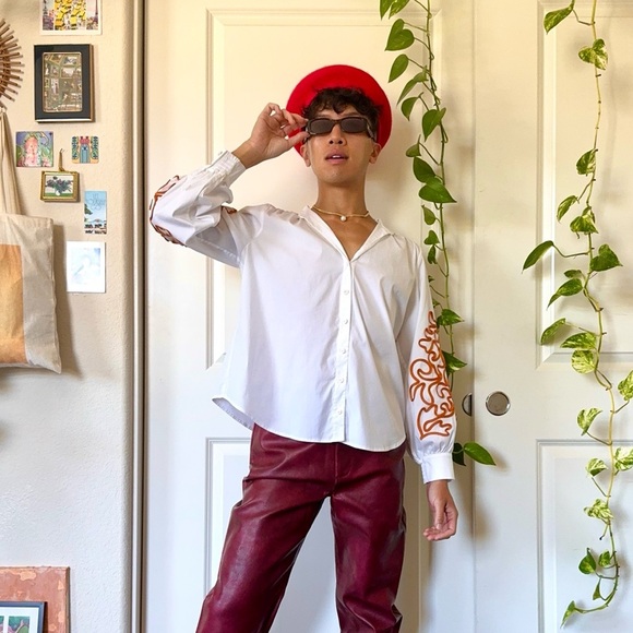 Vintage Chico’s Abatract White Sleeve Shirt - Picture 2 of 6